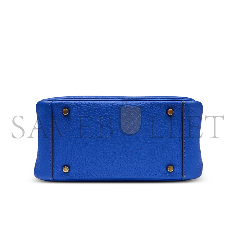 HERMÈS BLEU ROYAL CLEMENCE MINI LINDY GOLD HARDWARE H079086CCO8 (19*12.5*9cm)